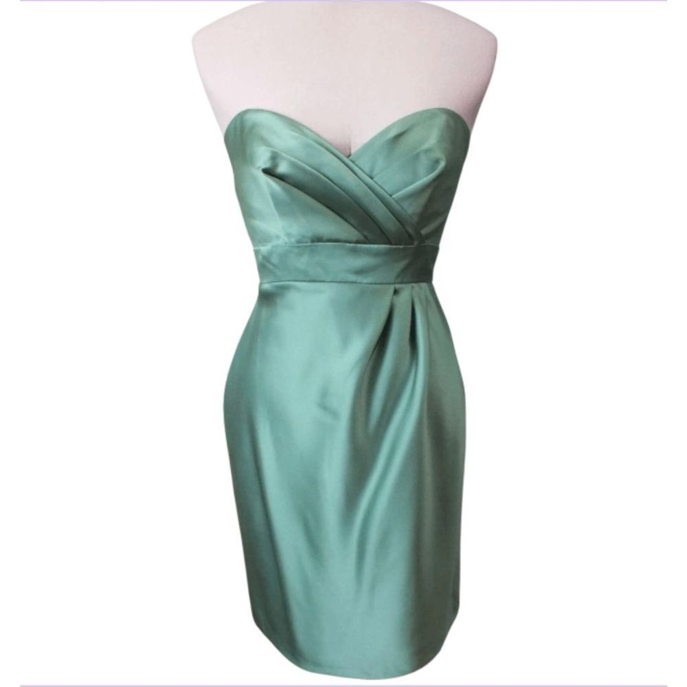 NWT Alfred Angelo Strapless Sweetheart Neckline Clover Green Bridesmaid Dress